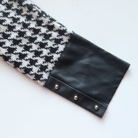 Liu Jo Black & White Houndstooth Knit Longsleeve Sweater, Pullover Size Small S - Picture 14 of 16